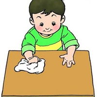  擦桌子卡通图片卡通可爱抹桌子图片