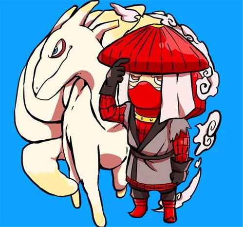  火影忍者中q萌画风的九大尾兽守鹤蠢萌,矶抚憨萌,四尾丑萌