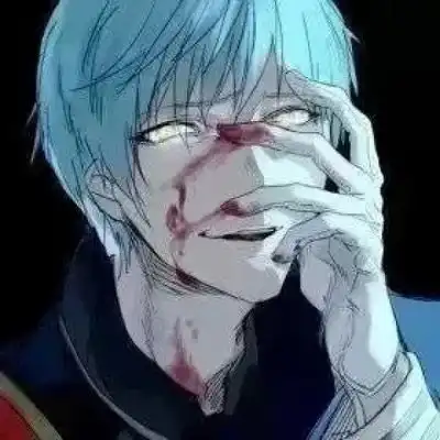  动漫血腥黑化男头像超丧二次元黑暗系忧郁头像