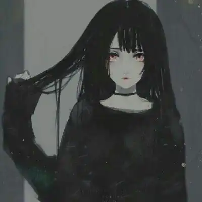  二次元黑暗系女生头像,高清好看的黑暗系二次元动漫女生头像图片