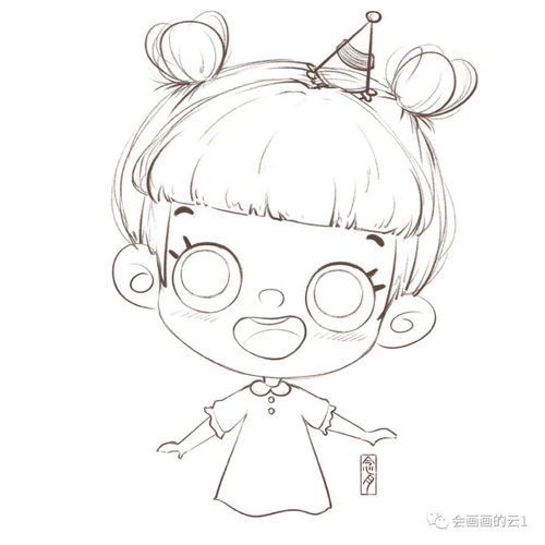  可爱的线稿头像