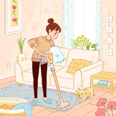 文艺小清新头像插画那仁