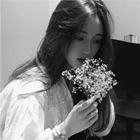  女生头像侧脸黑白简单长发黑白侧脸女生头像