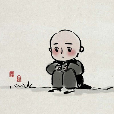  最萌小和尚卡通图片头像,一禅小和尚可爱图片头像