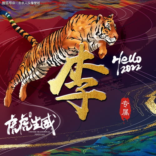  霸气猛虎震撼来袭,23张烫金姓氏头像,精致大气免费福利