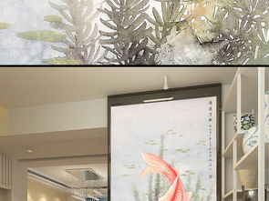  鸿运当头工笔荷花锦鲤风水玄关背景墙装饰画图片设计素材高清模板下载45.48mb动物花鸟玄关大全