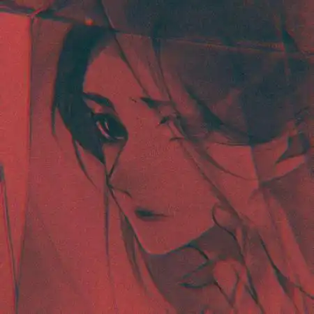  红色系卡通女生头像,手绘出的这种风格绝对经典