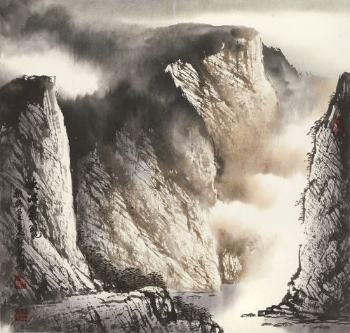  白石入室弟子张文魁山水作品一