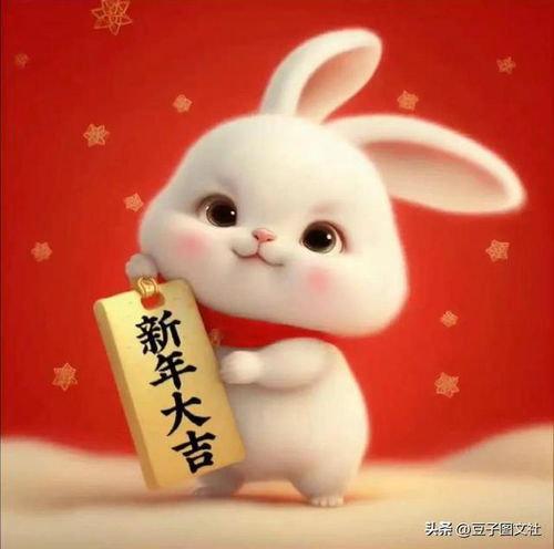  红红火火兔子图片,适合当头像
