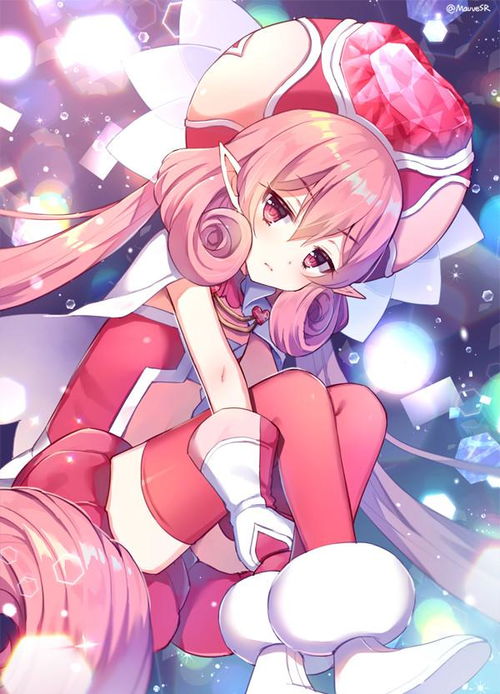  二次元美图,动漫壁纸闪闪发光的美少女