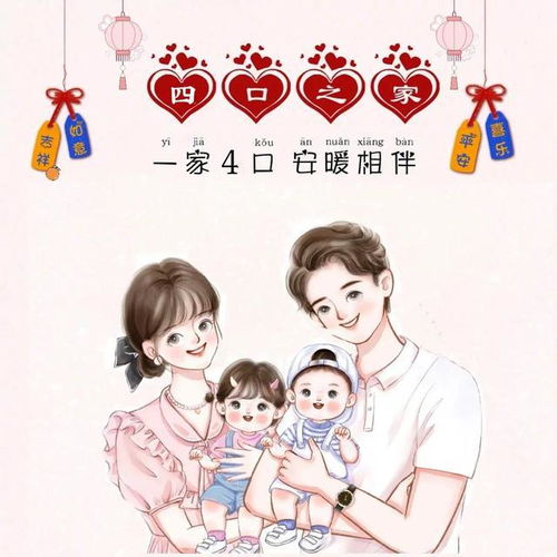  一家四口,安暖相伴全家福亲子头像,无偿做图中,欢迎留言自取大仙女网易订阅