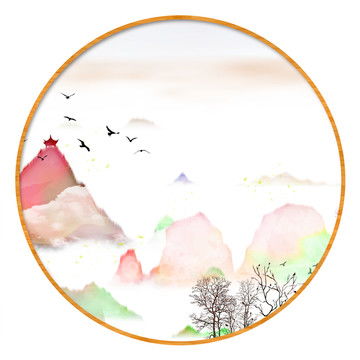  墨染禅境,新中式山水画