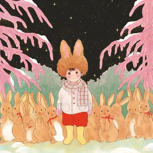  清新治愈系漫画小孩和小动物的童话世界