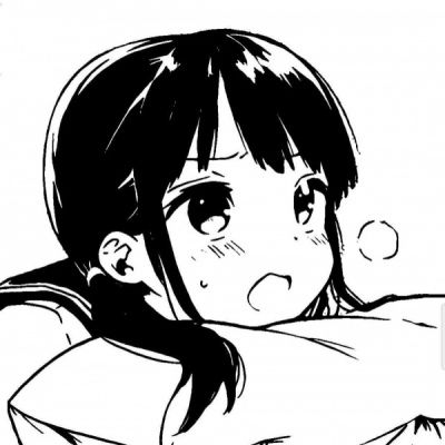  鱼酱日系黑白二次元动漫女头