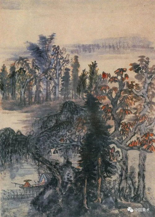  国画髡残粗服乱头笔法之美