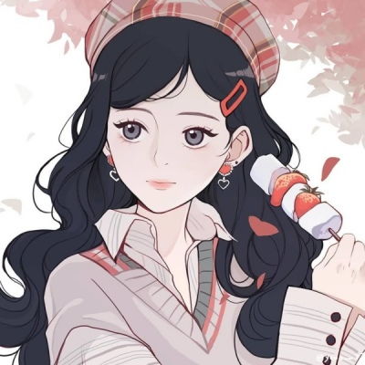  一组唯美卡通少女人物插画作者i微信头像我要个性网