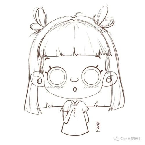  可爱的线稿头像