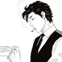  黑白漫画型男头像