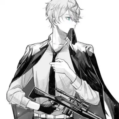  黑暗系头像男二次元孤独忧郁血腥头像