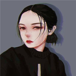  2018个性手绘女生头像彩色素描高清图真实的日子还是一个人过