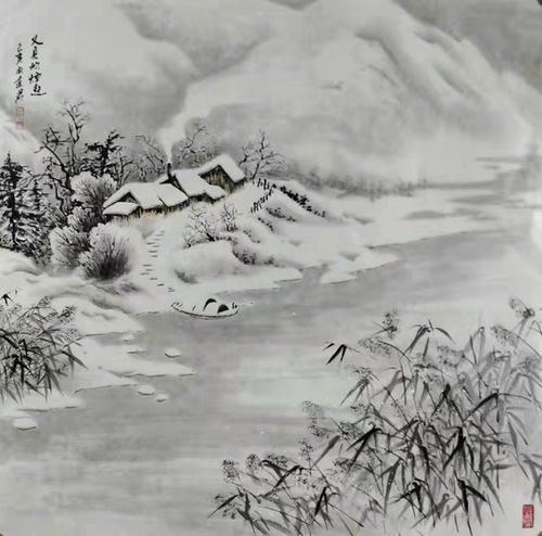  山东莒县王连君的冰雪山水画新作品赏析