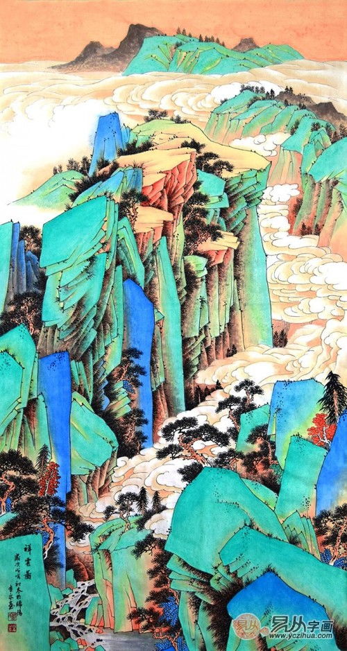  许吉尔国画佳作欣赏大气自然美景,品味居家雅苑