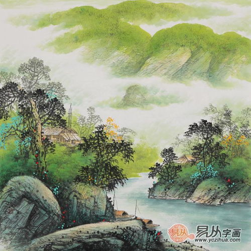  进门玄关挂什么字画好山水画让你的生活充满创意
