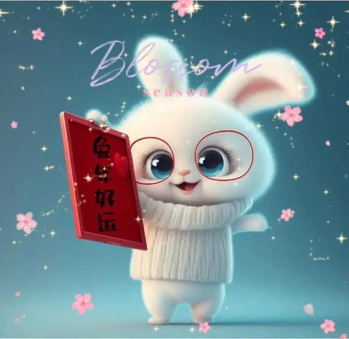  眼镜萌兔,萌翻了哦