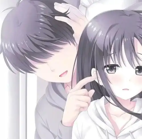  超级甜的动漫情侣头像心跳多久我们就多久