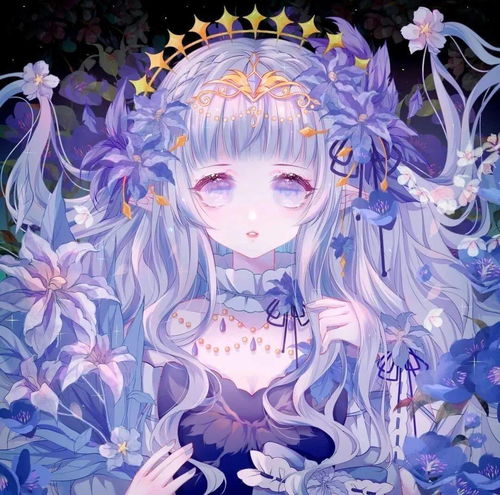  戴着王冠的绝美动漫女生头像