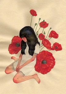  插画师leemisook的小清新女生插画作品欣赏
