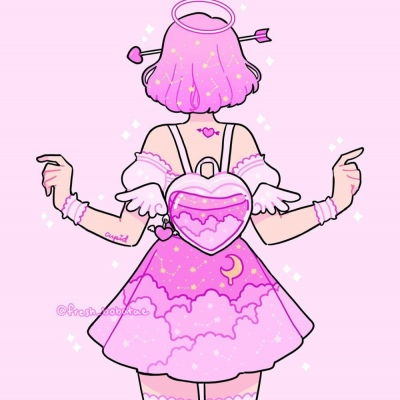  插画头像彩色背影手绘可爱清新女生头像我要个性网