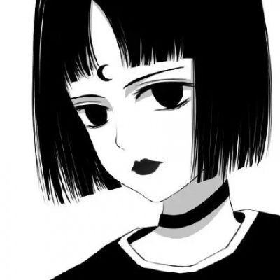 小众黑白头像女动漫丧