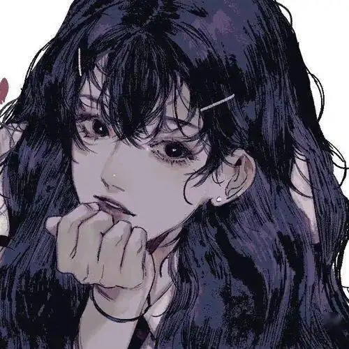  藏匿星空的温柔动漫女生头像