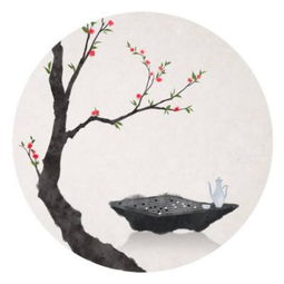  水墨古风风景头像圆形有意境我要笑着看你怎样付出代价