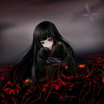  地狱少女阎魔爱头像暗黑唯美地狱少女恐怖头像