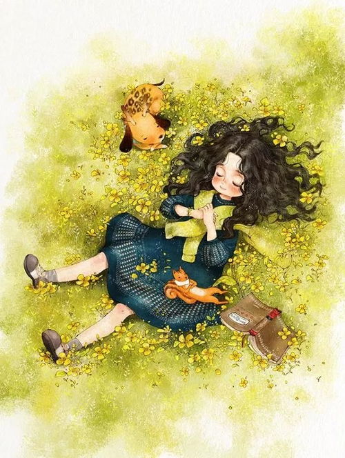 文艺小清新头像插画插图