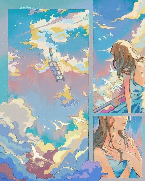  超棒的漫画分镜式构图温柔治愈故事插画,每幅画就是一个美好的故事