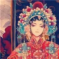  手绘唯美华丽戏子头像图片微信头像图片大全