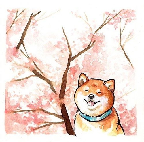 柴犬卡通头像可爱呆萌