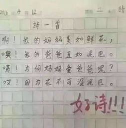  段子手从娃娃抓起,小学生搞笑作业合集