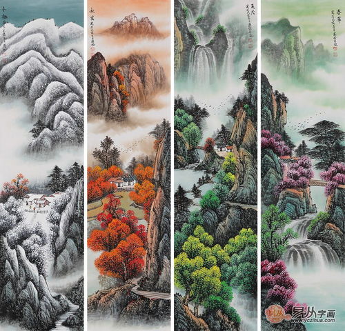  家里挂山水画时,你是否知道工笔山水画与写意山水画的区别