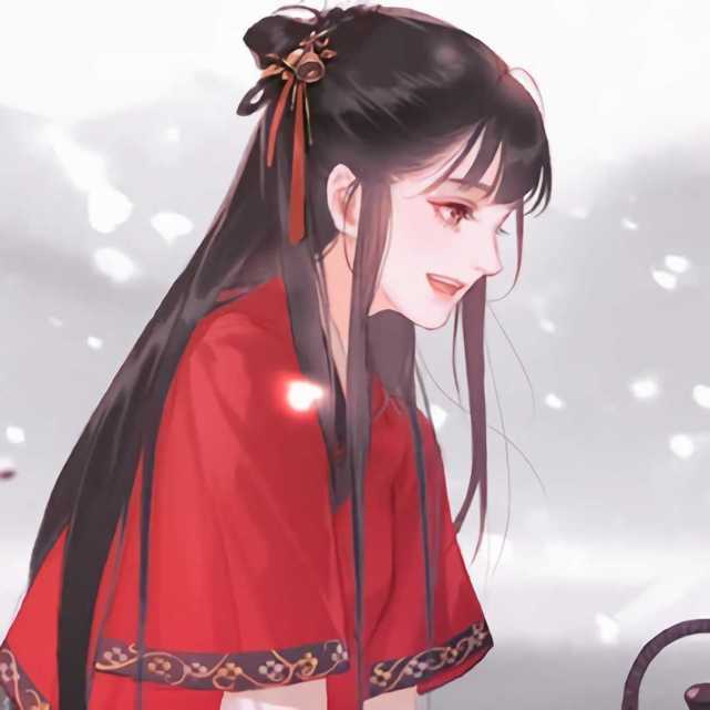  2021红色系新年动漫情侣头像