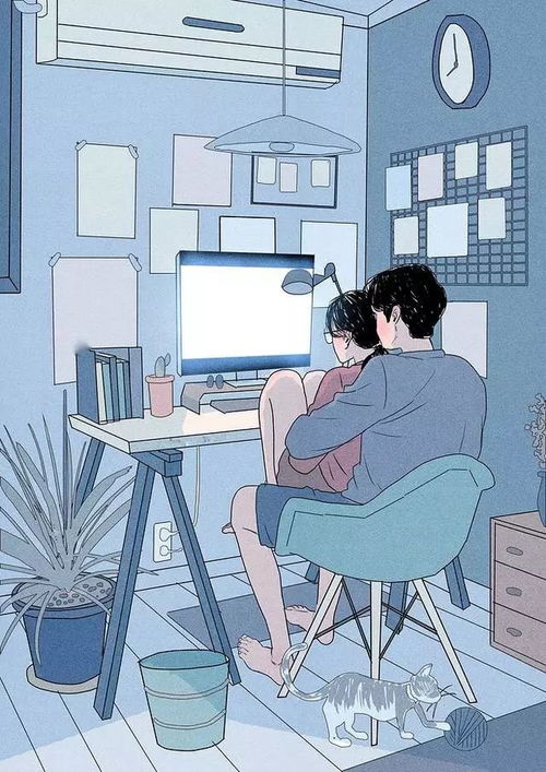  女生插画文艺小清新背景头像