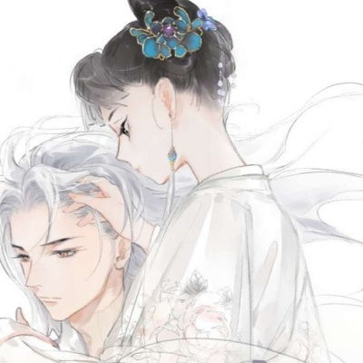  唐崎夜雨手绘古风唯美情头