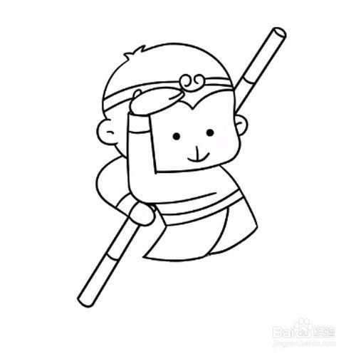  简笔画如何画西游记q版孙悟空的简笔画