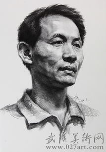  素描头像作品图片,素描人头像美术作品15.3.004