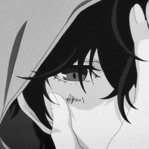  单人头像黑白系列动漫向