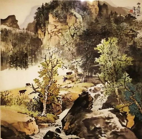  他的山水画,一种清新悠然的感觉