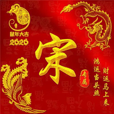 2020鼠年大吉微信头像,龙凤主题鸿运当头照财运马上来